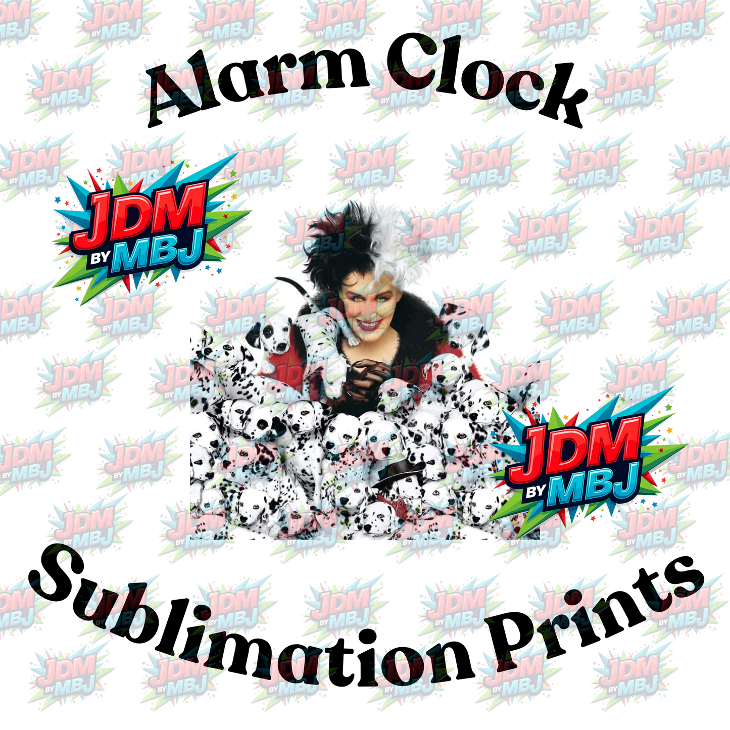 Inspired by 101 Dalmatian Alarm Clock Sublimation Prints