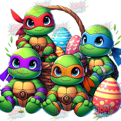 Pegatina termoadhesiva de las Tortugas Ninja Adolescentes Mutantes (25 cm)