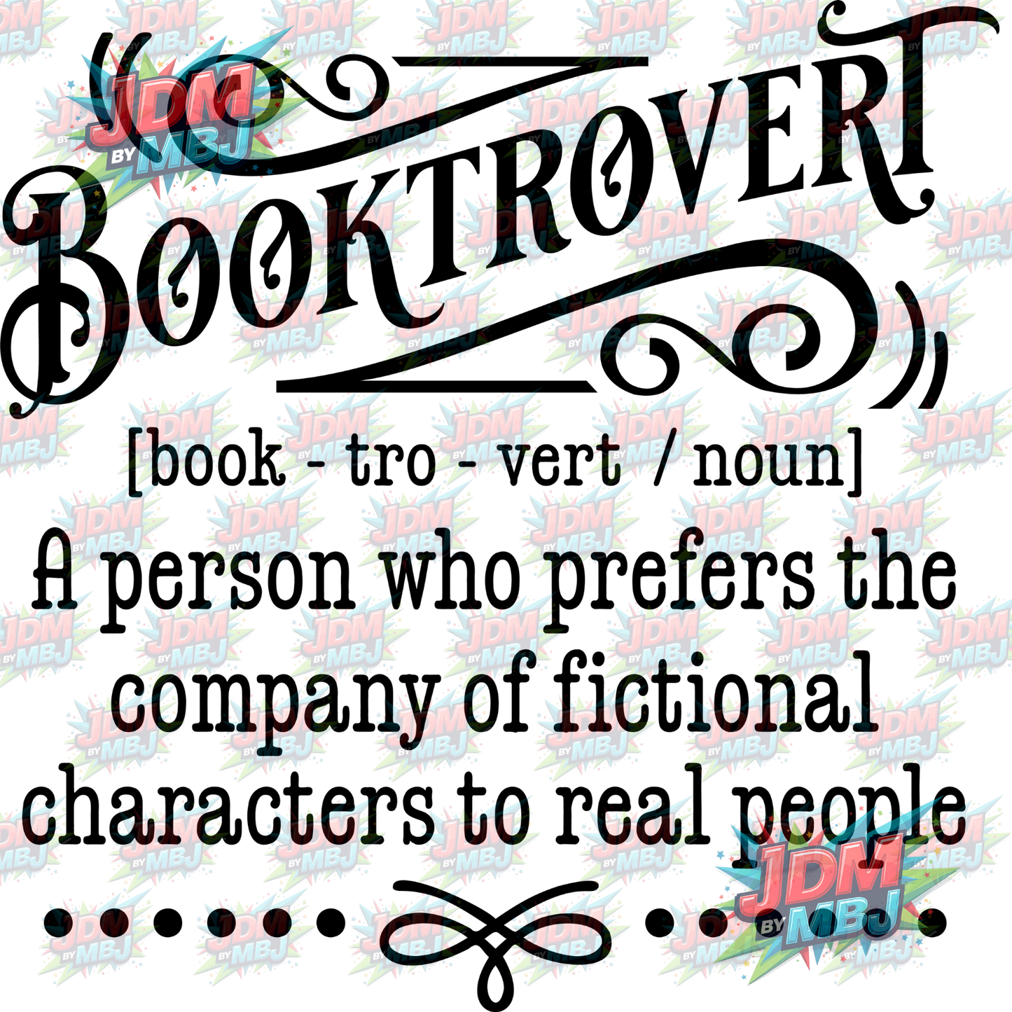 Iron On - BookTrovert DTF 20cm