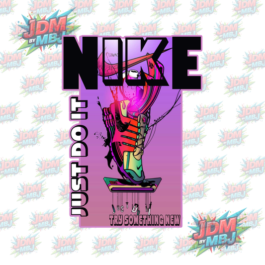 Iron On - Nike "Purple" DTF 20cm