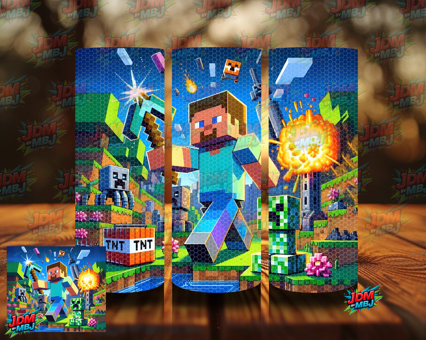 Rhinestone Minecraft 20oz Sublimation Prints