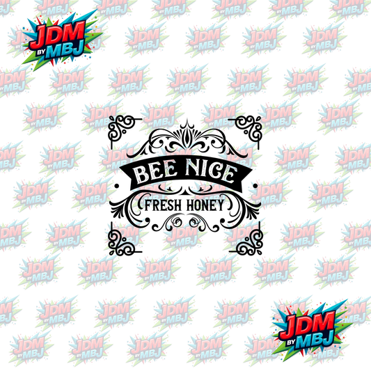 Iron On - Bee Nice - Vintage Farm DTF 20cm