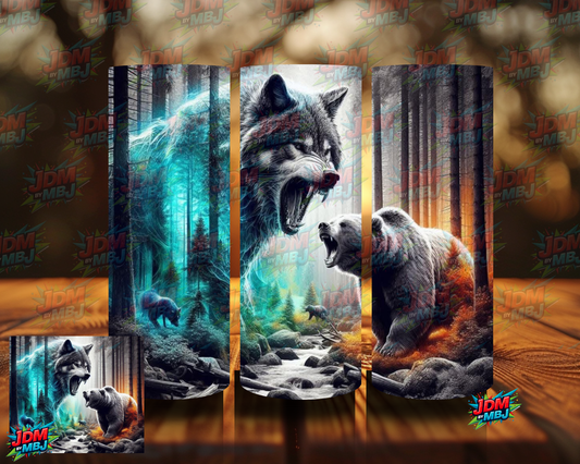 Wolf vs Bear - Sublimation Prints