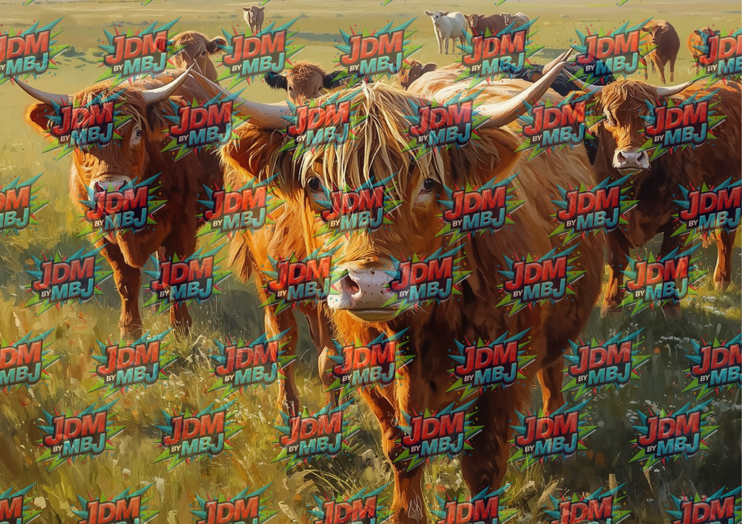 Highland Cow Cutting Board Sublimation Prints
