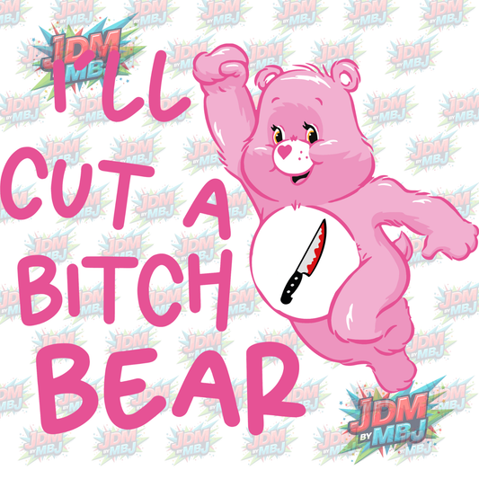 Iron On - CareBear (I'll Cut a B) DTF 20cm