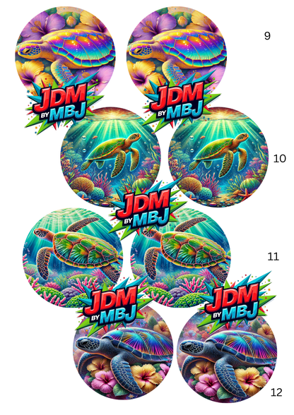 Impresiones por sublimación de posavasos de Turtle Car