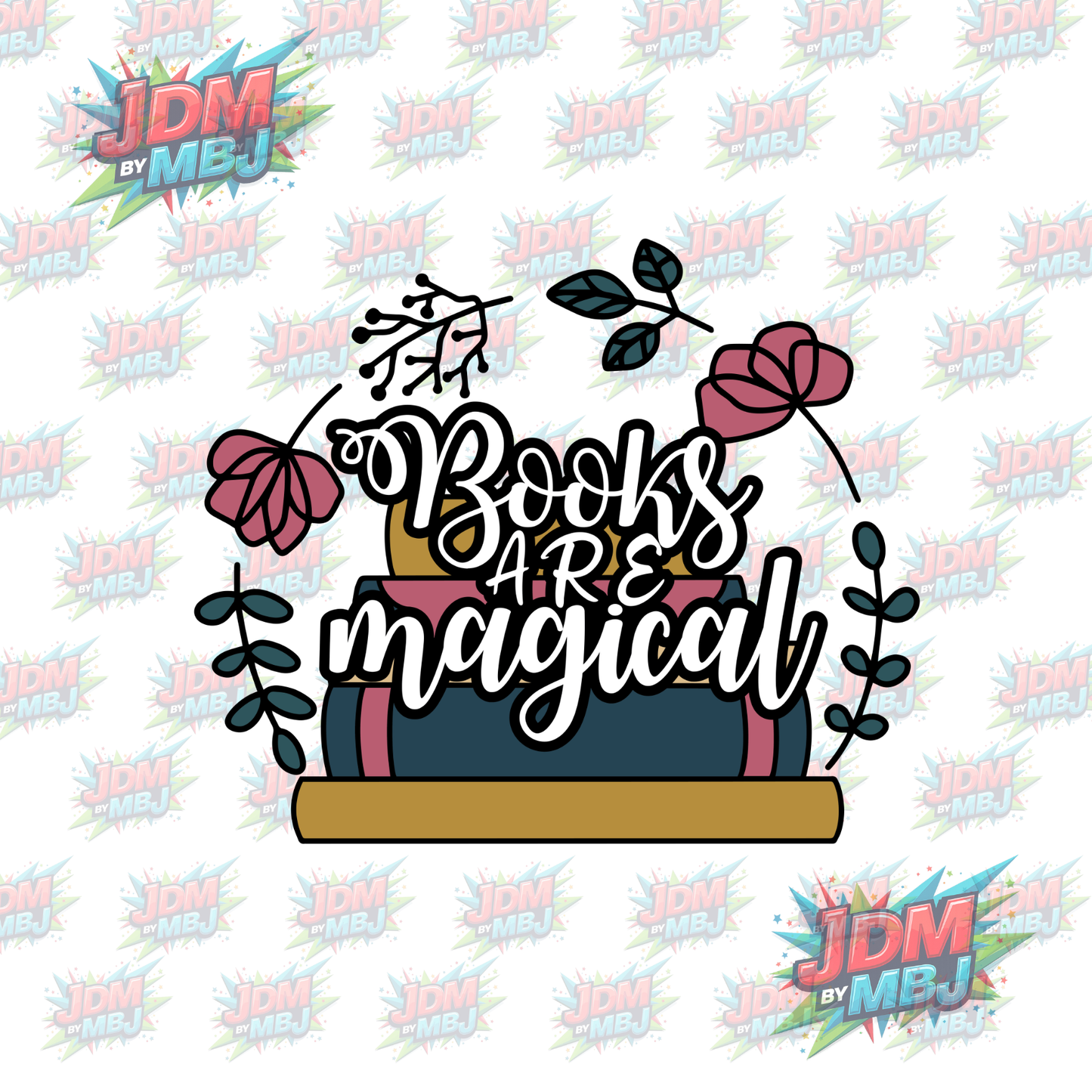 Iron On - Book Are Magical DTF 20cm