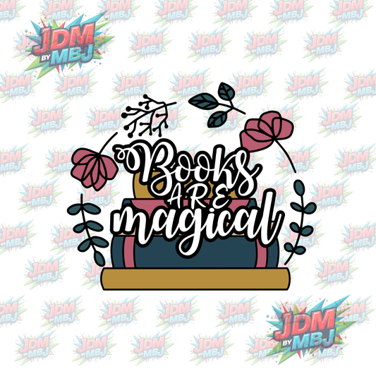 Iron On - Book Are Magical DTF 20cm