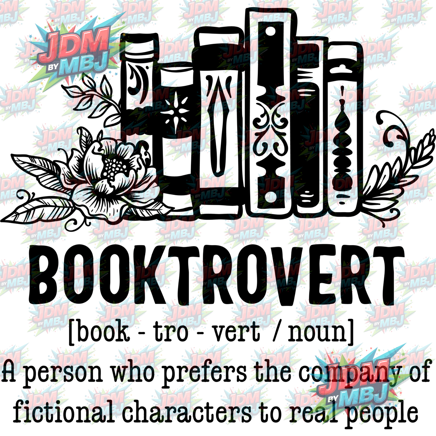 Iron On - BookTrovert DTF 20cm