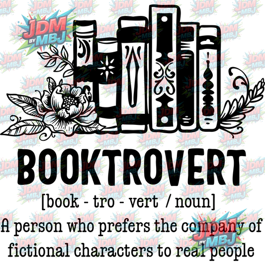 Iron On - BookTrovert DTF 20cm