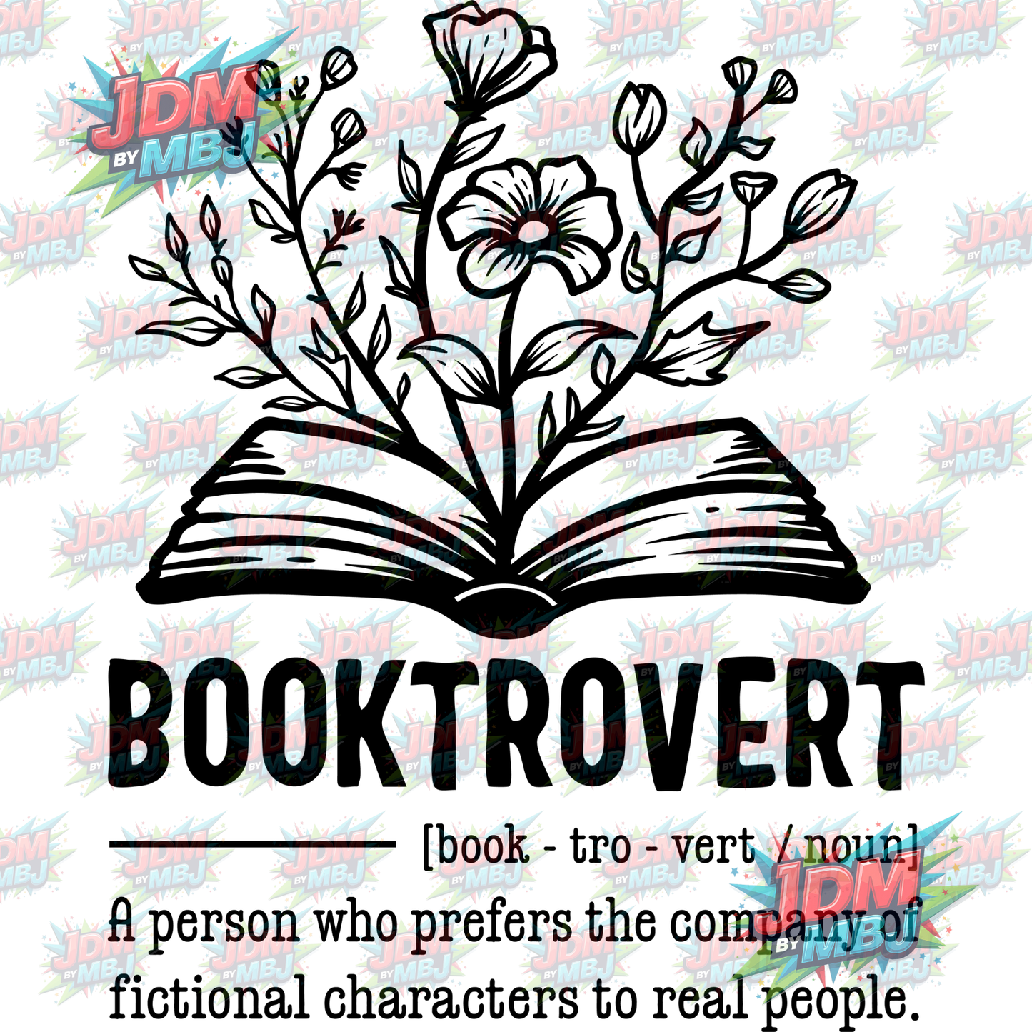 Iron On - BookTrovert DTF 20cm