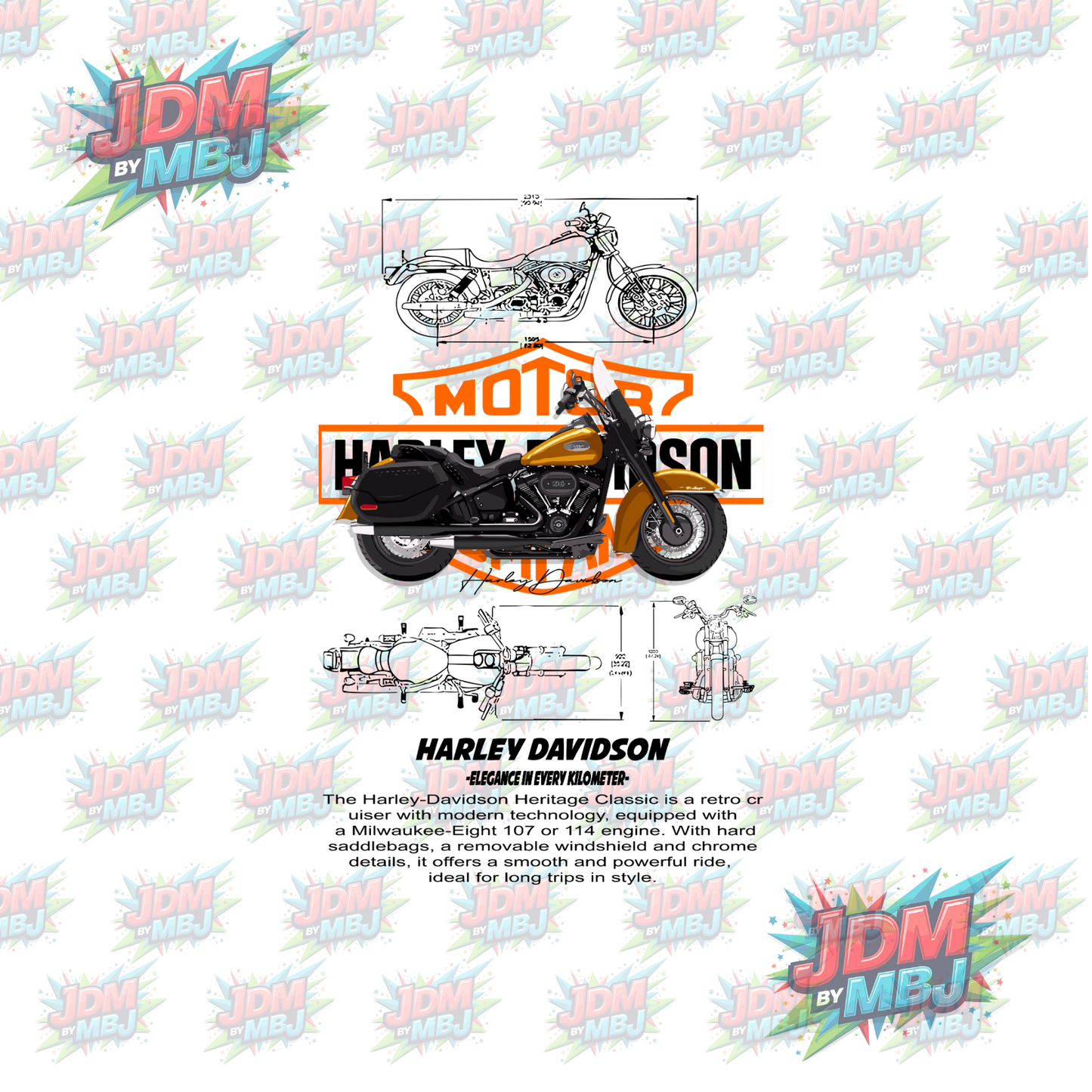 Iron On - Motorcycle  DTF