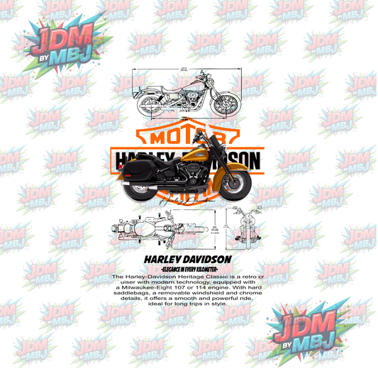 Iron On - Motorcycle  DTF