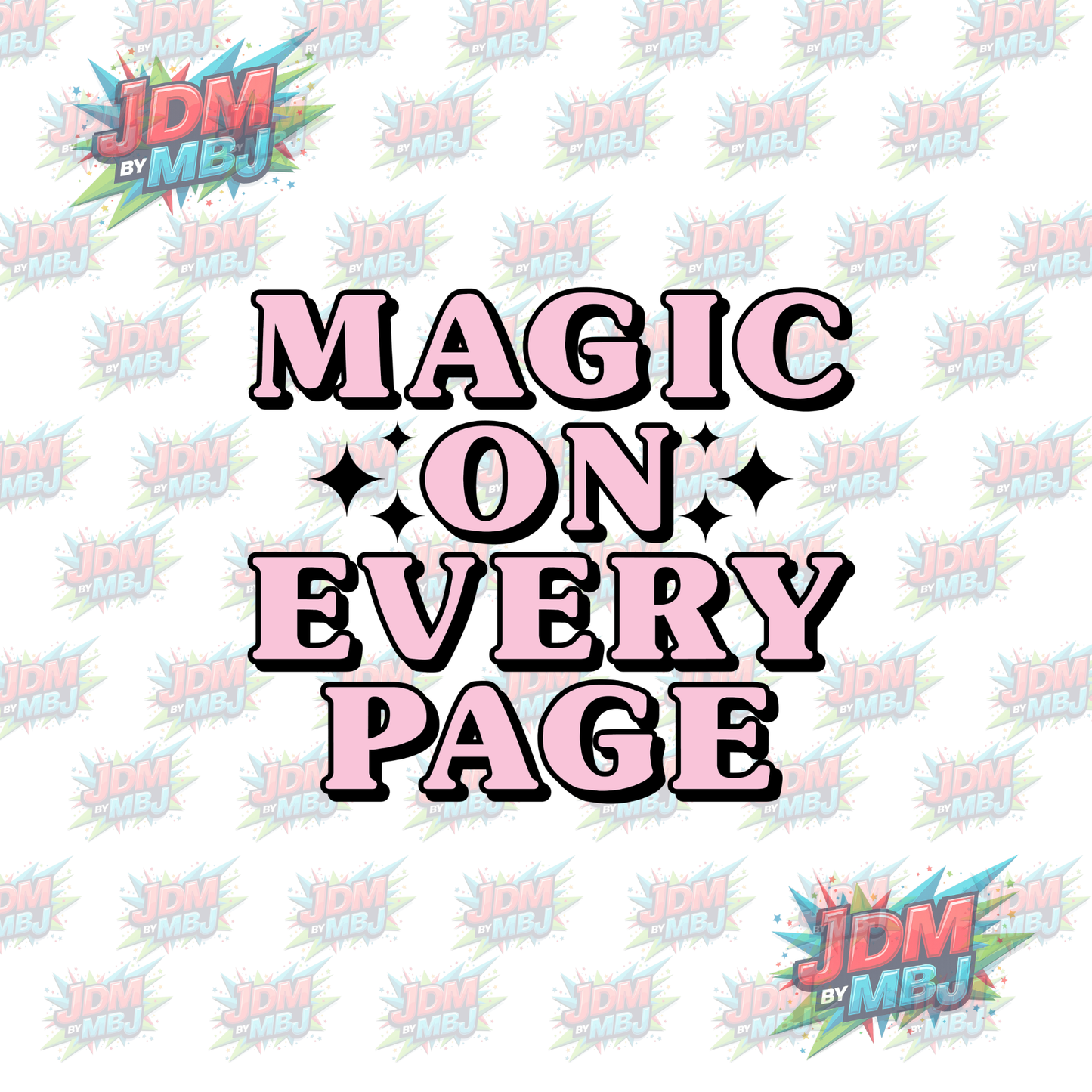 Iron On - Magic On Every Page DTF 20cm