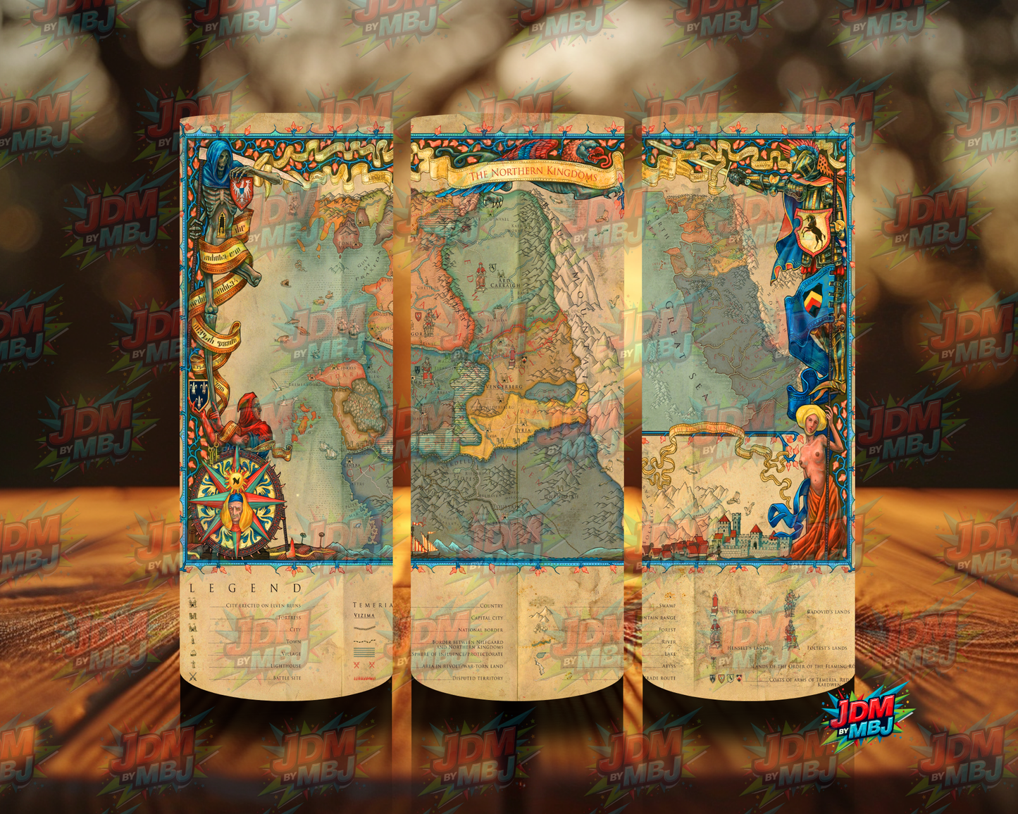 Inspired by World Maps Sublimation Prints