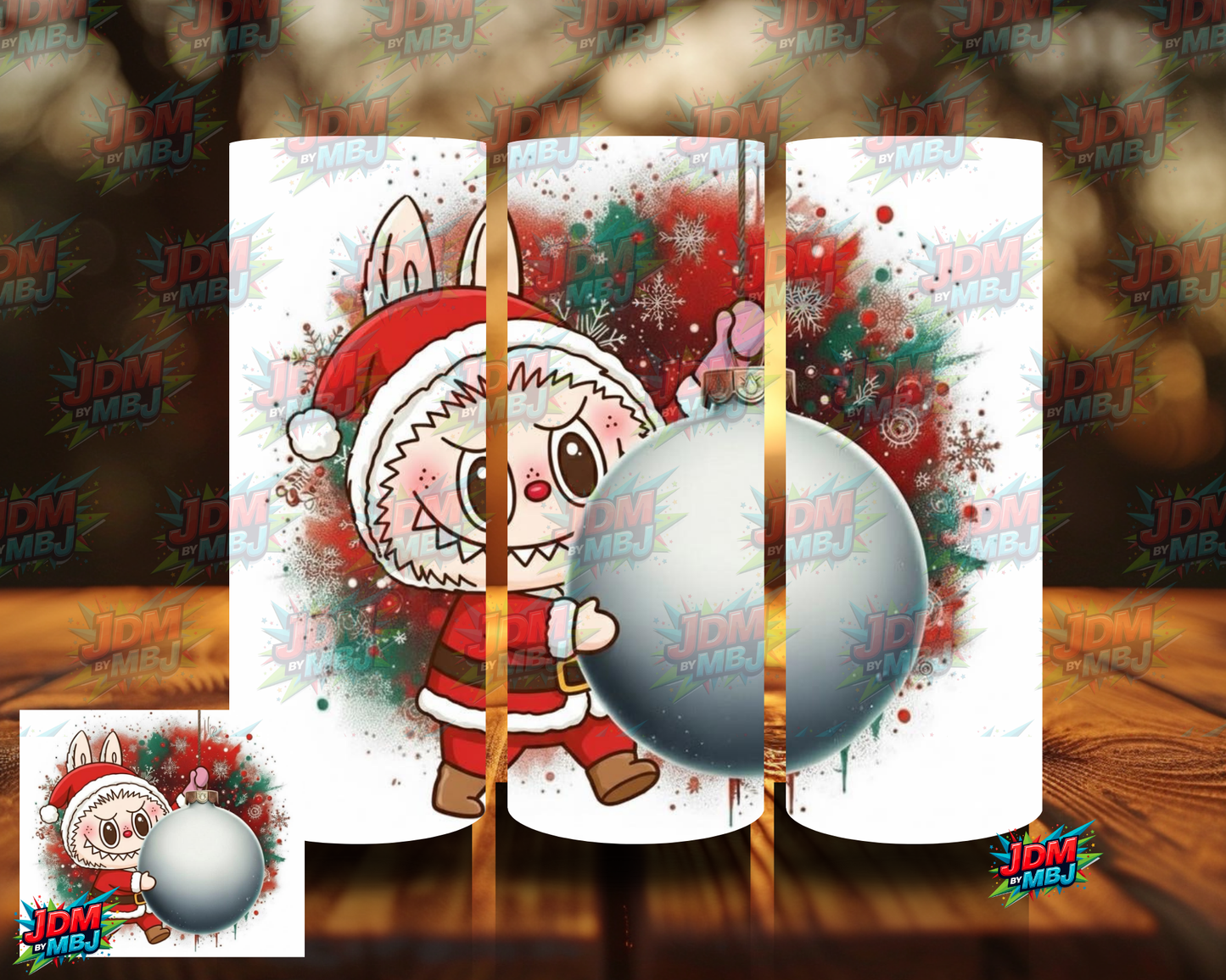 Inspired by Labubu Christmas Ball Sublimation Prints