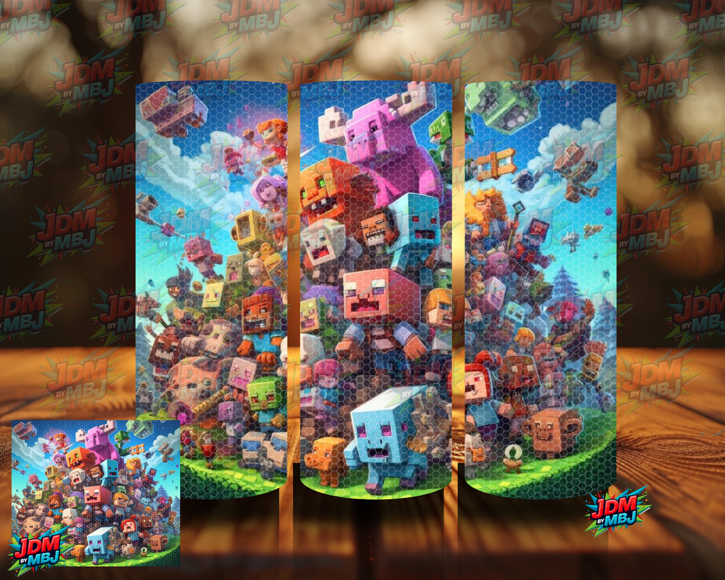 Rhinestone Minecraft 20oz Sublimation Prints