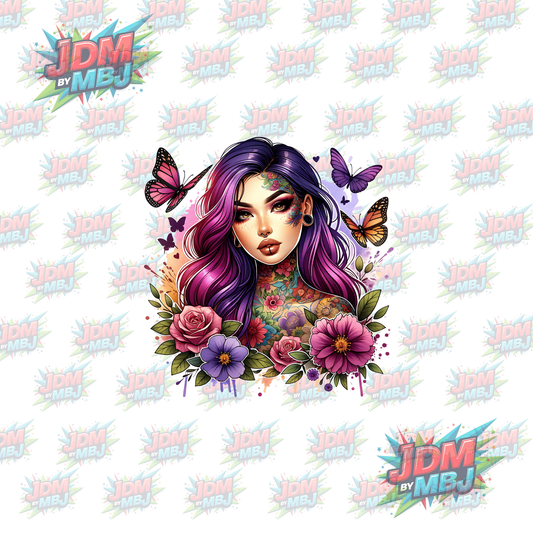 Iron On - Tattoo Girl DTF