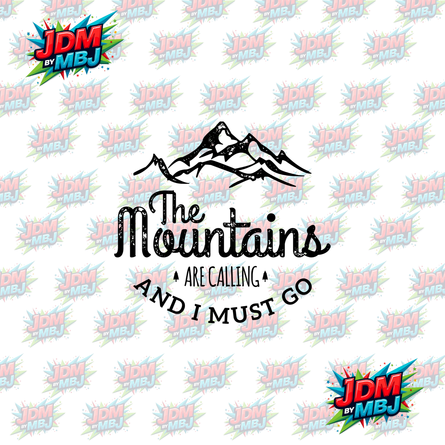 Iron On - Mountains Are Calling DTF 20cm