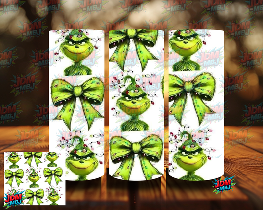 Inspired by Grinch's Faces and Bows Sublimation Prints