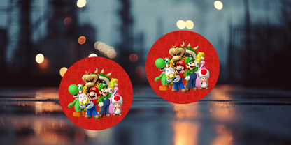 Impresiones de sublimación de posavasos de Super Mario (8 por página)