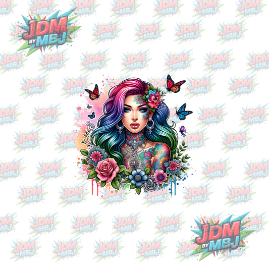Iron On - Tattoo Girl DTF