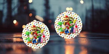 Impresiones de sublimación de posavasos de Super Mario (8 por página)