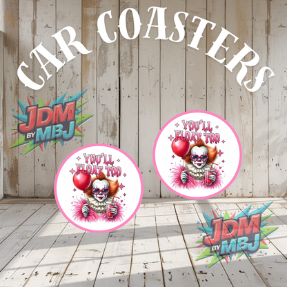 Juego de 2 posavasos para coche fabricados