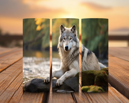 Inspirado en impresiones de sublimación de lobos