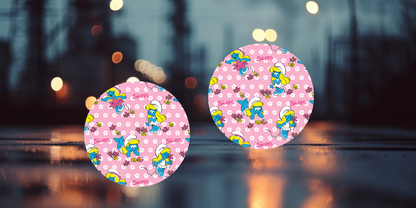 Impresiones de sublimación de posavasos para coche de Pitufo (8 por página)