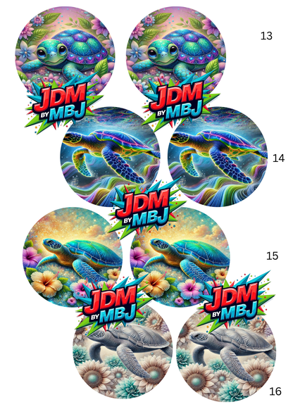 Impresiones por sublimación de posavasos de Turtle Car