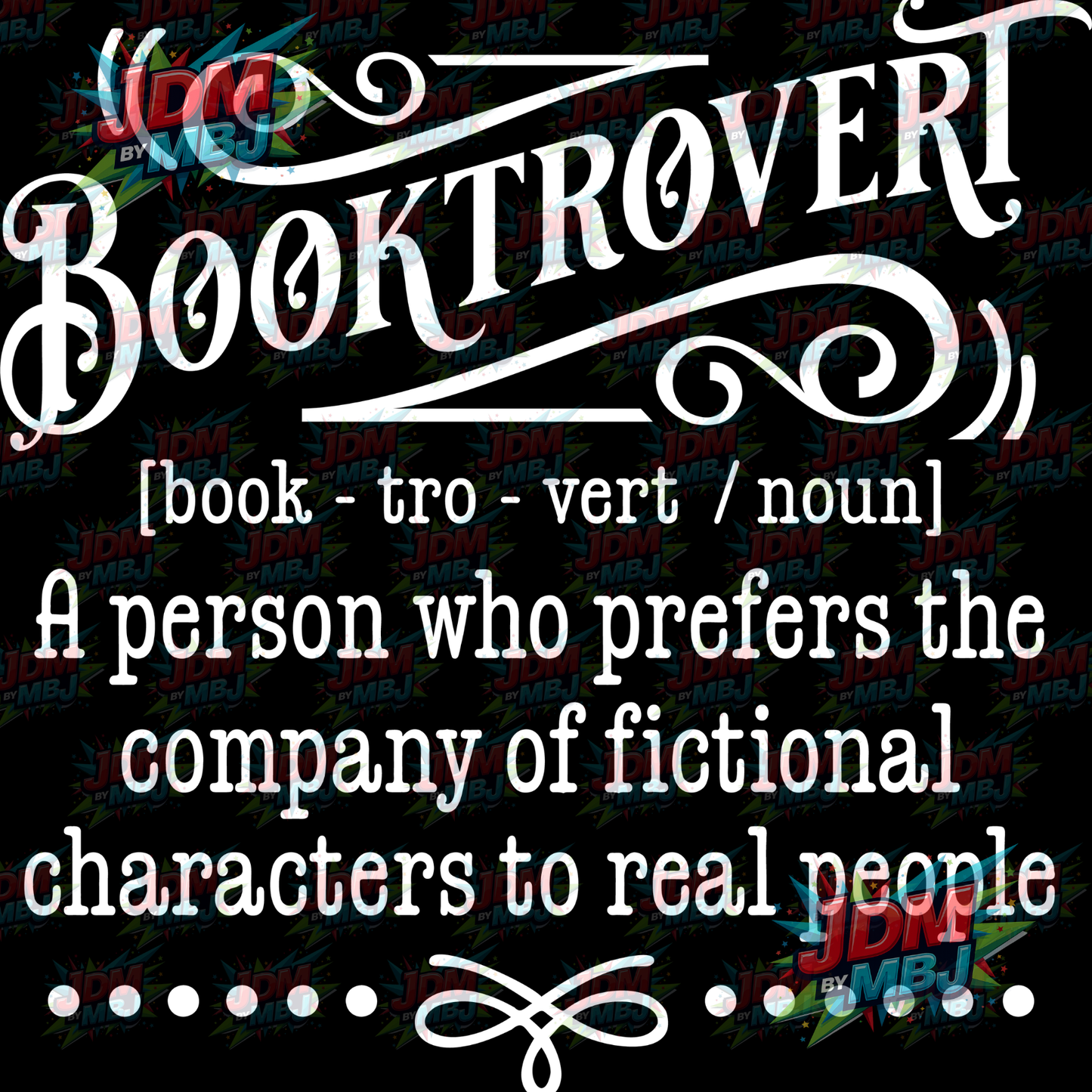 Iron On - BookTrovert DTF 20cm