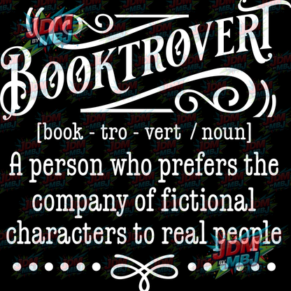 Iron On - BookTrovert DTF 20cm