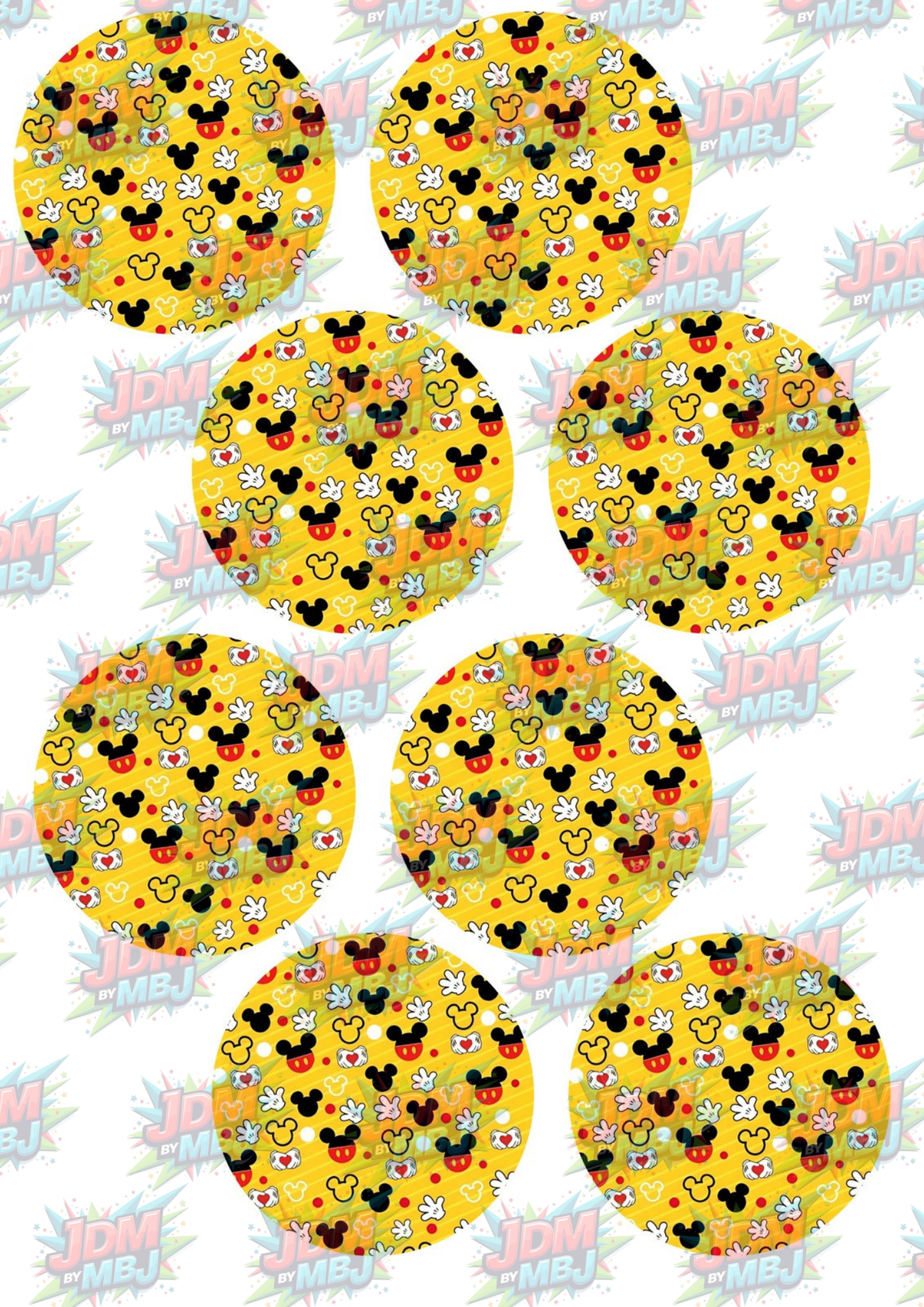 Inspired by Mickey Mouse Coasters Sublimation Prints