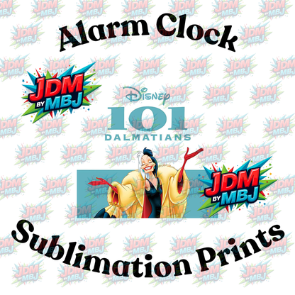 Inspired by 101 Dalmatian Alarm Clock Sublimation Prints