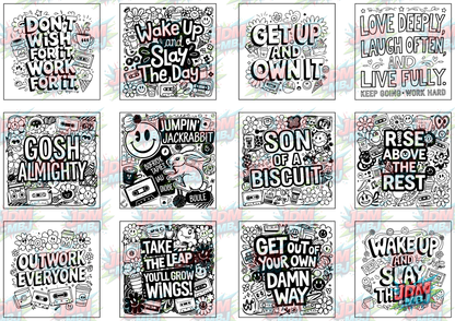 Swear Words "Bold & Easy" Volume 6 Digital Colouring Pages