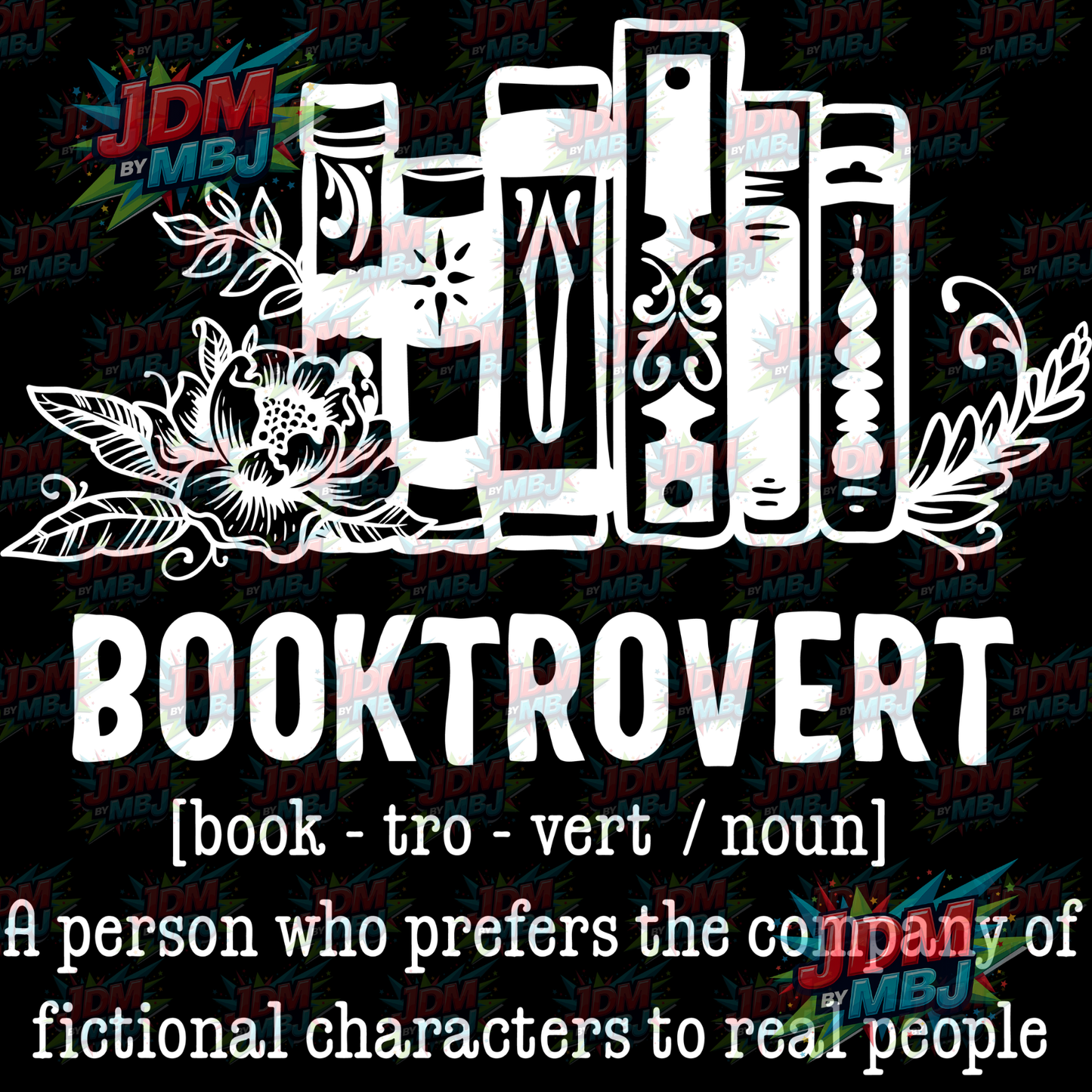 Iron On - BookTrovert DTF 20cm