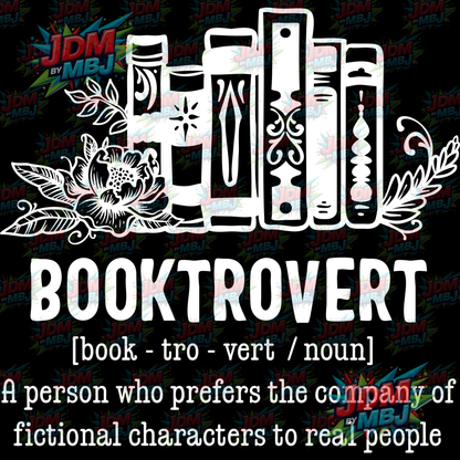 Iron On - BookTrovert DTF 20cm