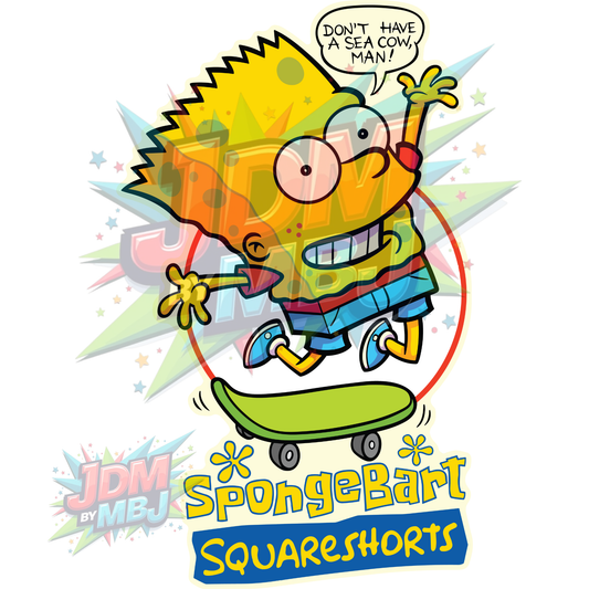 SpongeBart - Iron On - DTF 20cm