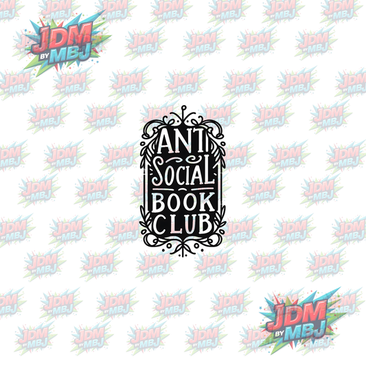 Iron On - Anti Social Book Club DTF 20cm