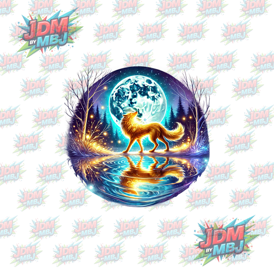 Transferencia térmica - Lobo misterioso DTF 25 cm