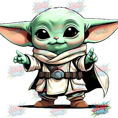 Vinilo termoadhesivo Baby Yoda DTF de 25 cm