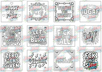 Seriously Fuck OFF Digital Colouring Pages
