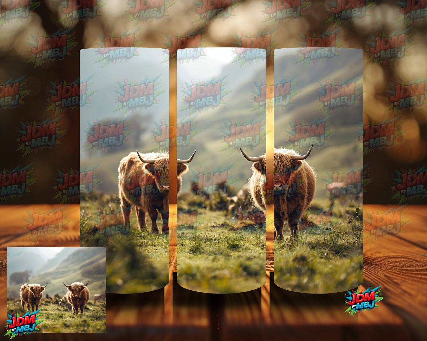 Two Highland Cows - Sublimation Prints
