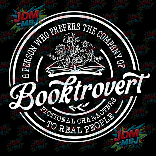 Iron On - BookTrovert Round DTF 20cm