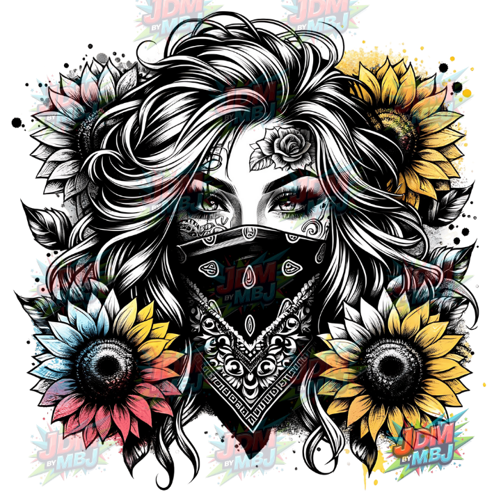 Iron On - Tattoo Girl DTF 25cm