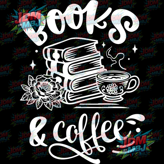 Iron On - Books & Coffee DTF 20cm