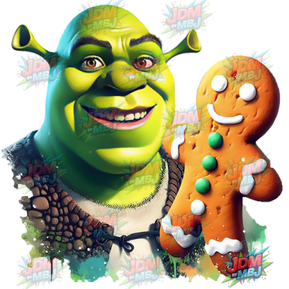 Vinilo termoadhesivo Shrek DTF de 25 cm