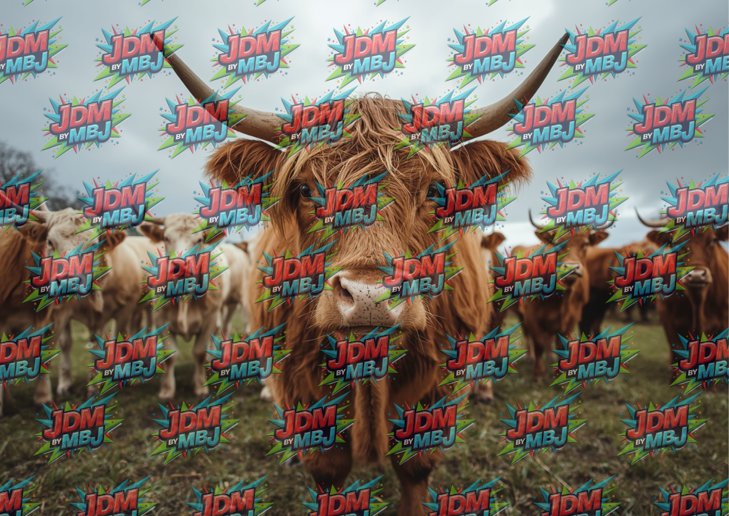 Highland Cow Cutting Board Sublimation Prints