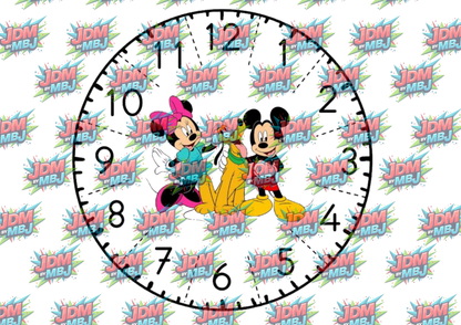 Clock Sublimation Prints- Inspired by Disney, Stitch & More